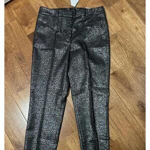 NWT WHBM Slim Metallic Patterned Pants Size 10